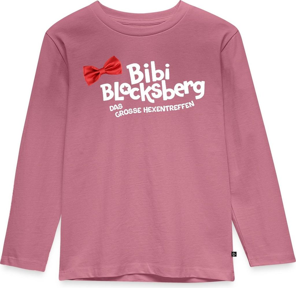 Spreadshirt Bibi Blocksberg Film Das Große Hexentreffen Logo Kinder Premium Langarmshirt, 122/128 (6 Jahre), Mauve