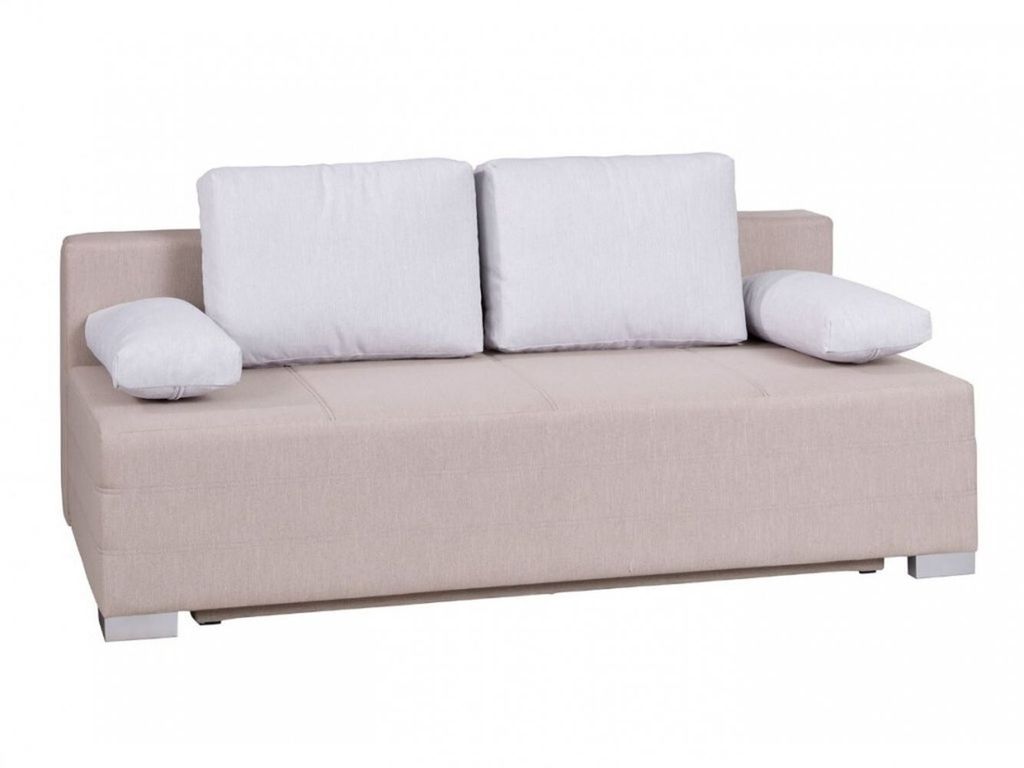 IGOR Schlafsofa mit Kissen und Stauraum – beige