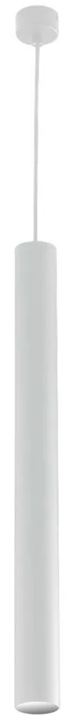 Suspension LED 4000K blanc neutre tube 600mm design minimaliste blanc