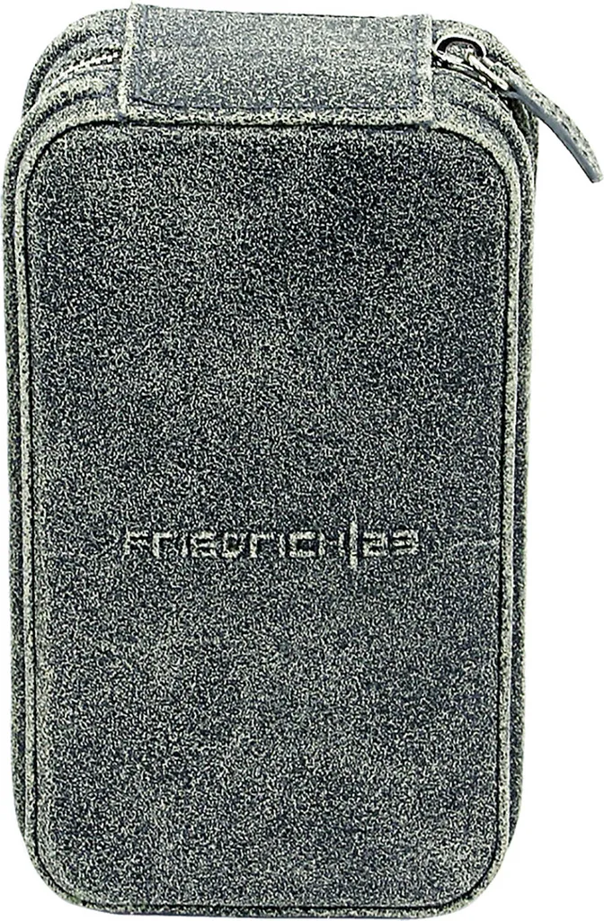 Boîte montre Cubano Friedrich23 en cuir gris avec fermeture éclair 27019
