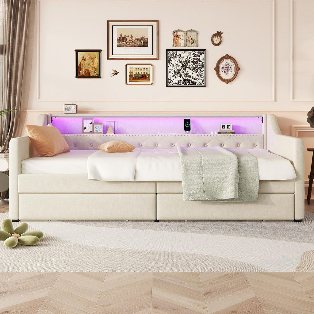 okwish Schlafsofa Daybett 90x200cm Ambientelicht mit Produktbild 