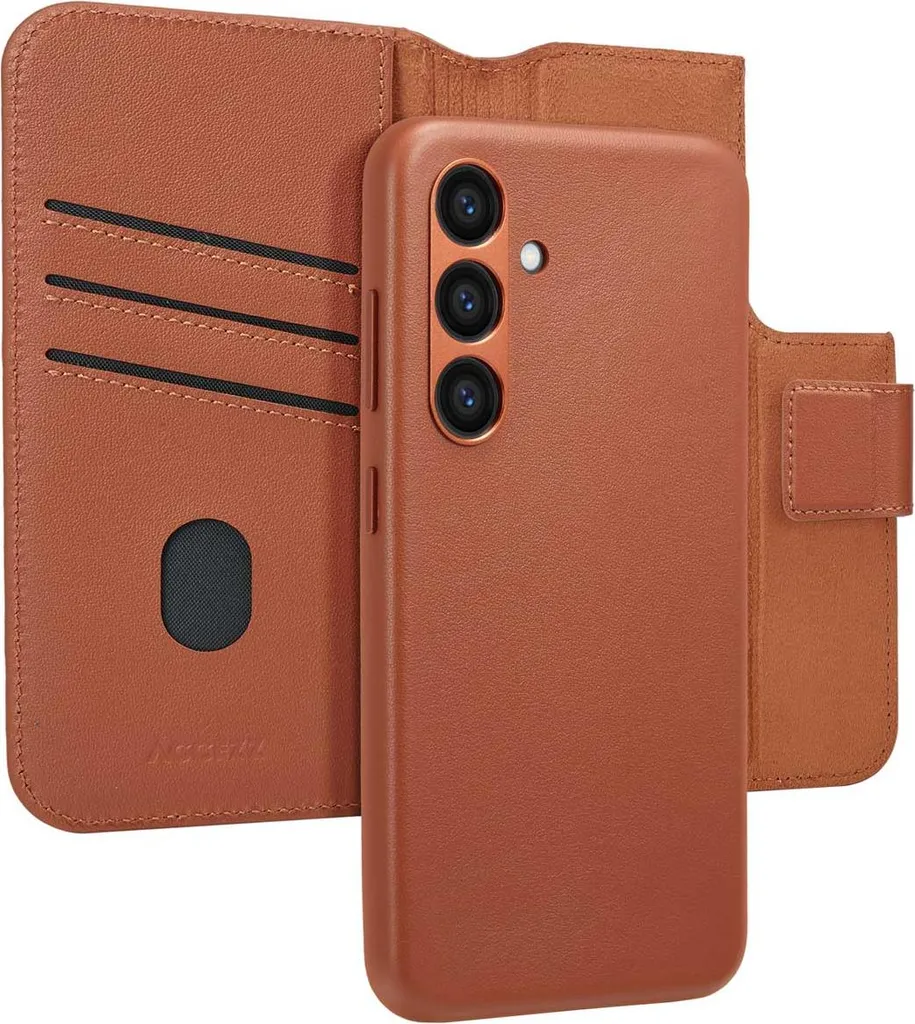 Custodia a Libro Accezz 2 in 1 Samsung S24 Pelle MagSafe Brown