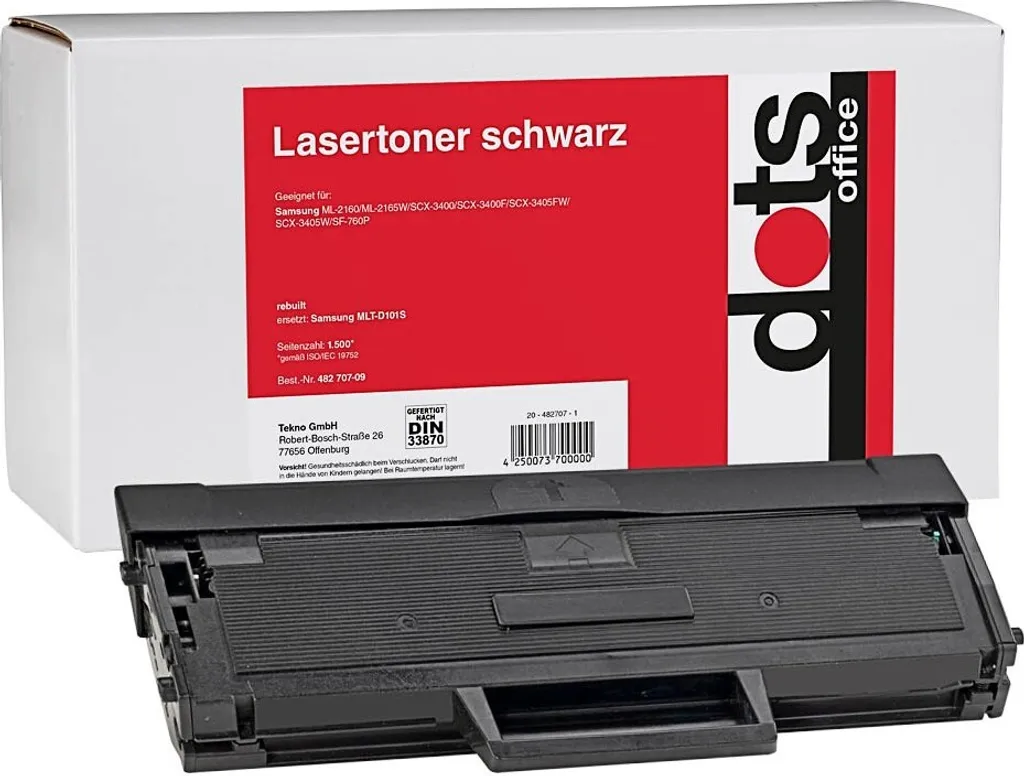 Toner MLT-D101S Nero Compatibile Samsung ML-2160 SCX-3400W | 1500 Pagine
