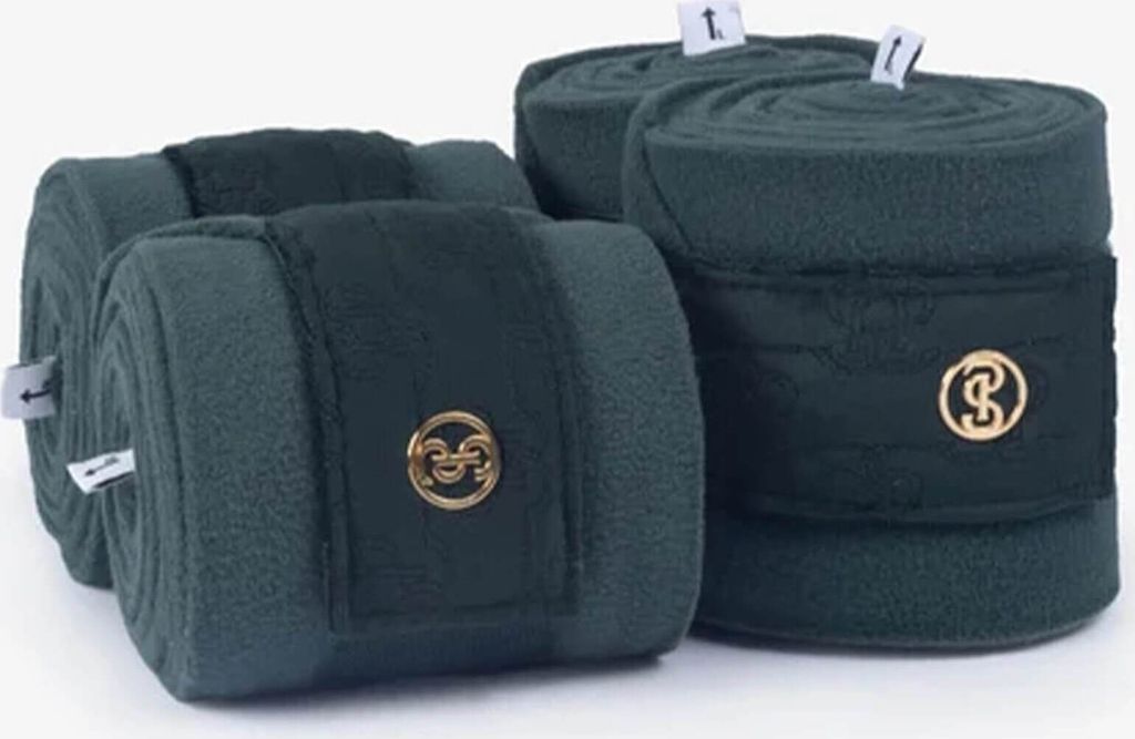 PS of Sweden Bandagen Fleece Samt Monogram HW 2024 Midnight Green One Size