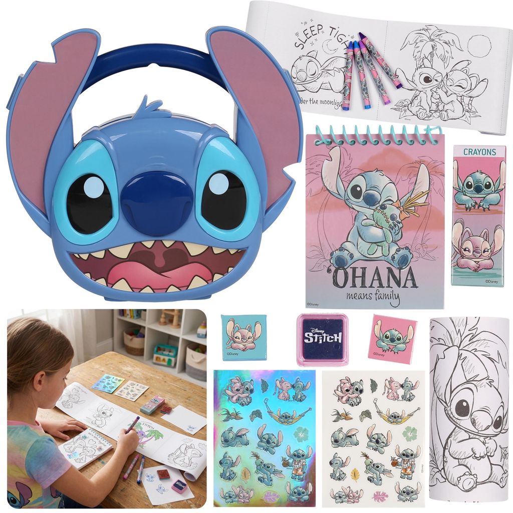 DISNEY Stitch Kreativset für Kinder – Malset mit Koffer