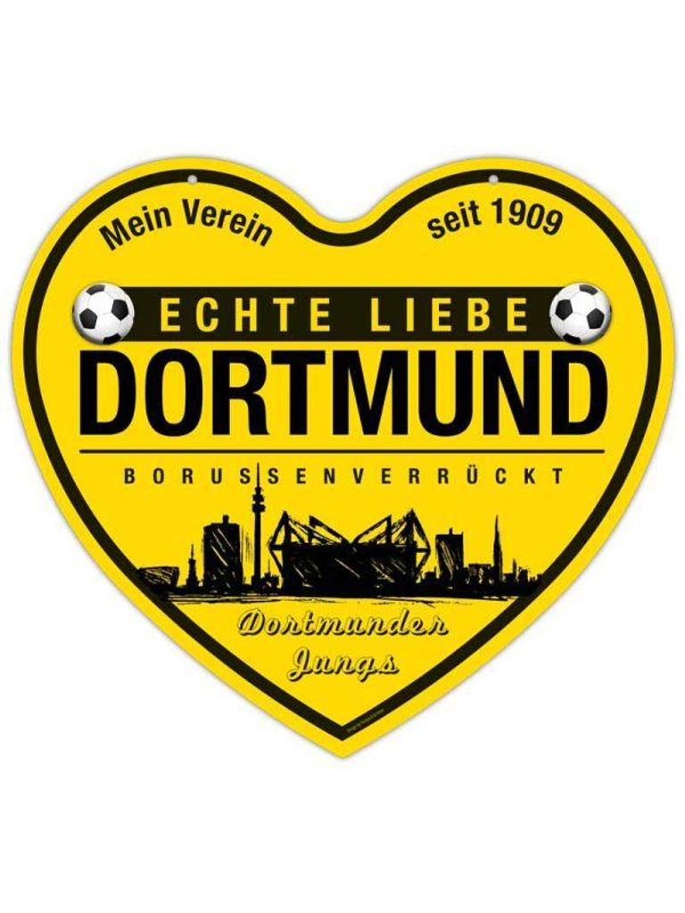 Herz Blechschild Dortmund HB-F004