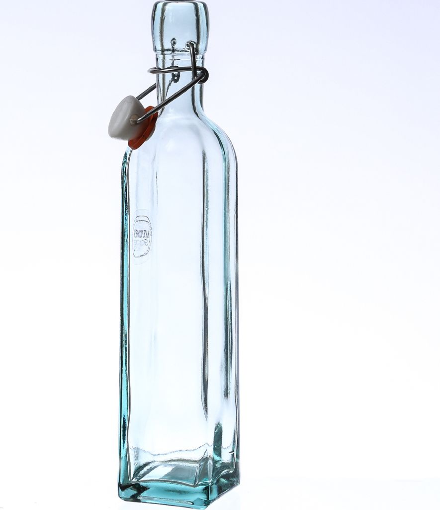 Glasflasche mit Bügelverschluss - Vorratsflasche - Recyclingglas - 380ml