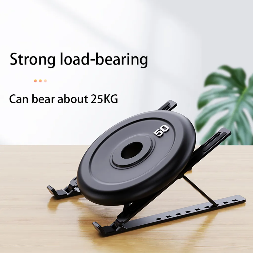 Stand MacBook Portatile Nero - Supporto Notebook Regolabile Ergonomico - 3