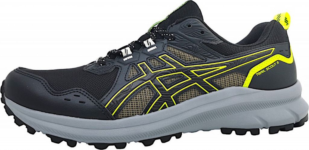 ASICS Trail Scout 3 -Black/SafetyYellow - Herren - 40.5