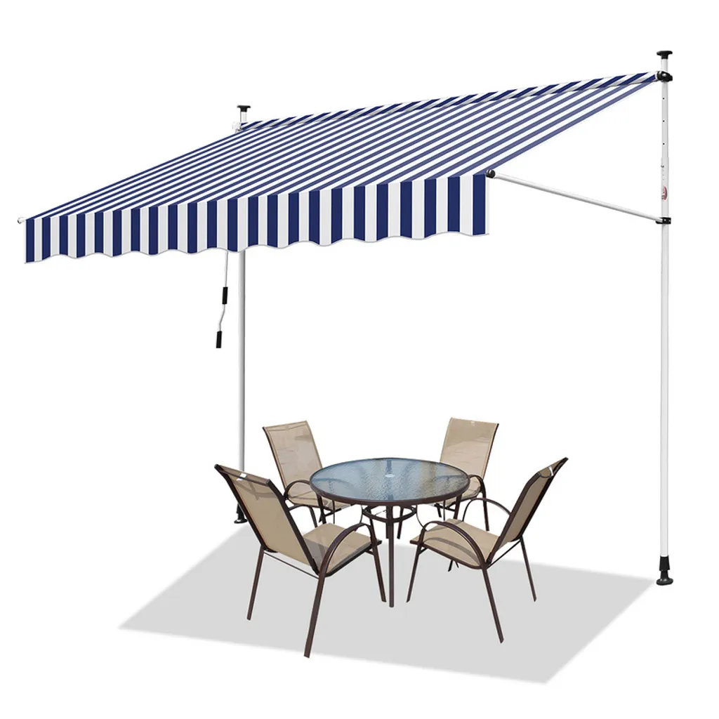 Tenda da Sole Jopassy 400 cm Bianco Blu: Protezione senza Forare Balcone