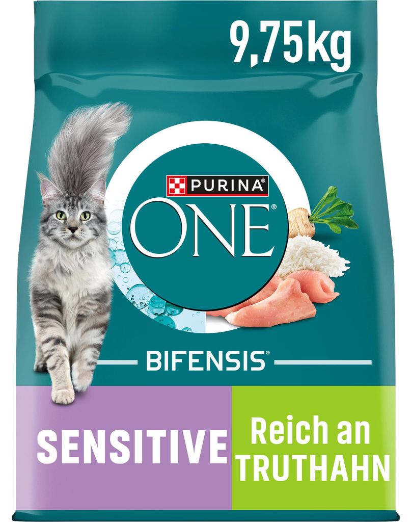PURINA ONE BIFENSIS Sensitive Katzenfutter trocken, reich Produktbild 