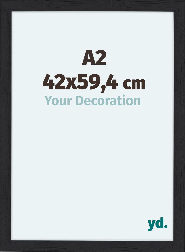 Bilderrahmen, 42x59.4 cm, Schwarz Gemasert, MDF, Como