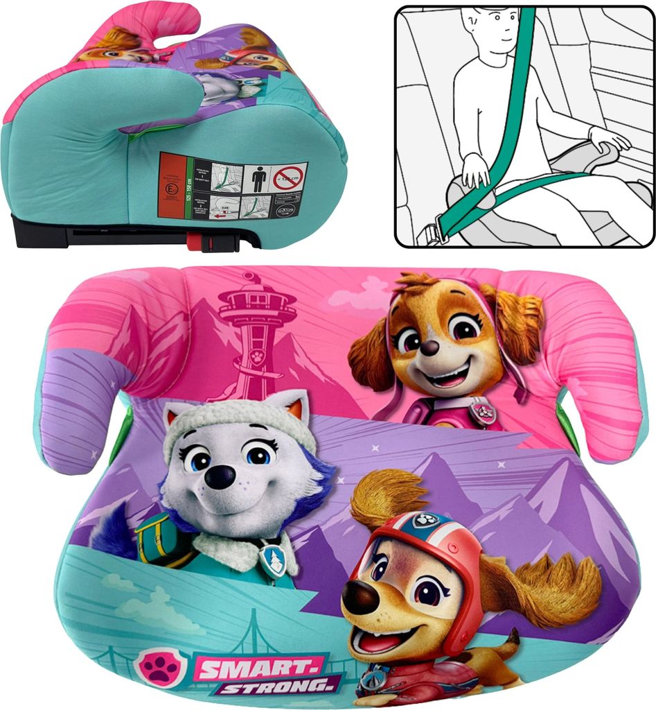 ISOFIX-Autositz Paw Patrol für Mädchen, 22–36 kg, 125–150 cm