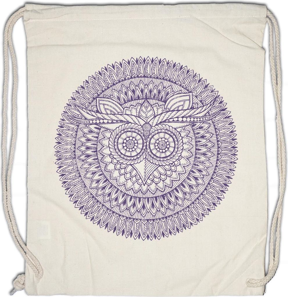 Urban Backwoods Owl Circle, Turnbeutel, Farbe: Beige