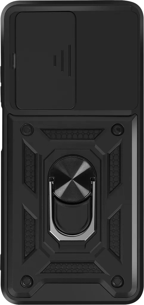 Avizar, cover Oppo A5 supporto ad anello e fotocamera scorrevole antiurto robusta, nero