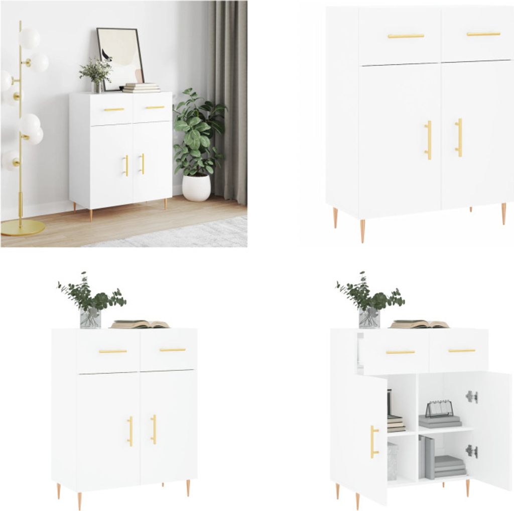 vidaXL Sideboard Weiß 69,5x34x90 cm Holzwerkstoff - Sideboard - Sideboards - Schrank - Lagerschrank