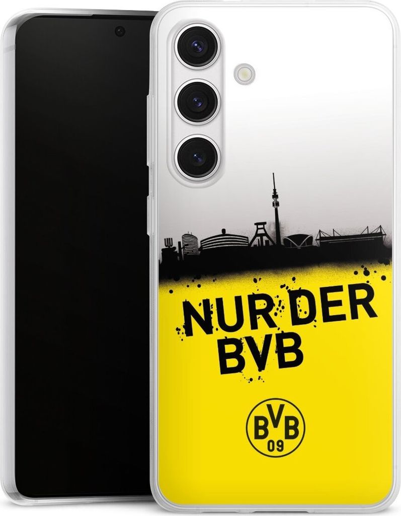 DeinDesign Slim Hülle für Samsung Galaxy S24 Silikon Case Ultra Dünn Handyhülle BVB Borussia Dortmund Statement