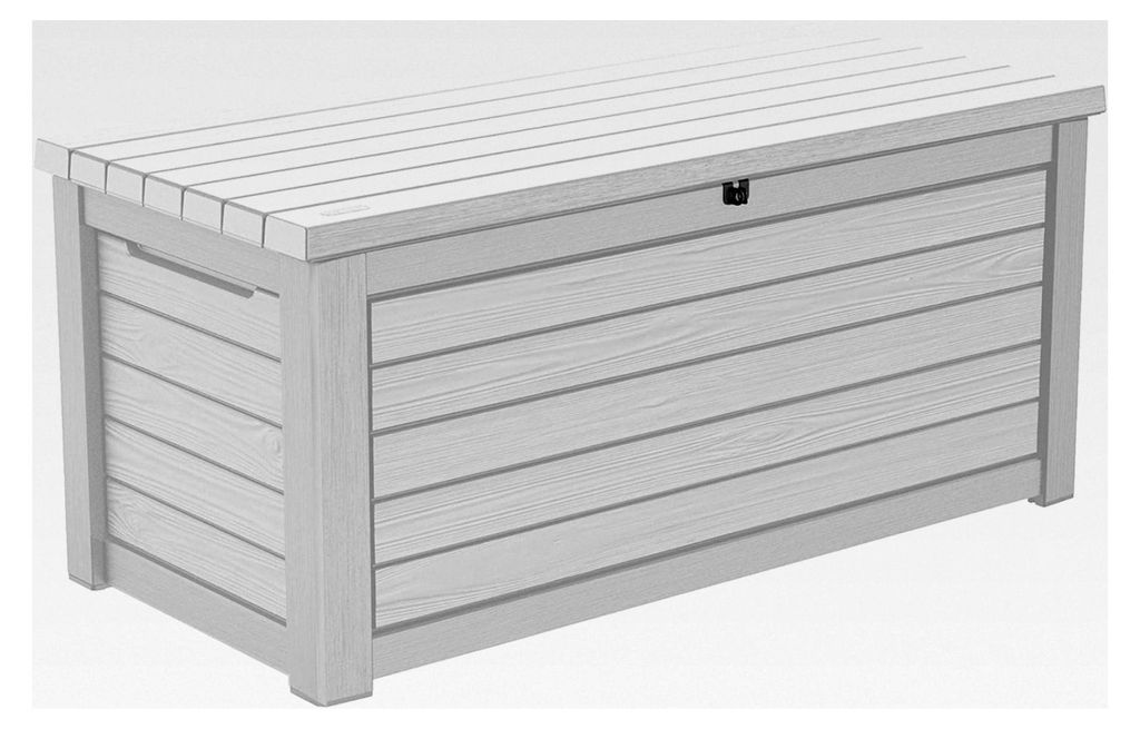 Koll Living Aufbewahrungsbox/Kissenbox, 623 Liter trockener und belüfteter Stauraum - mit Gasdruckfedern - Deckel bis zu 272 kg belastbar