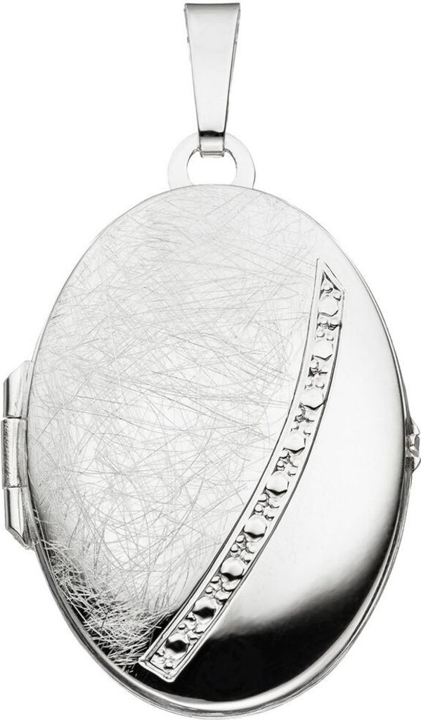 Medaillon Anhänger zum Öffnen aus 925 Silber Sterlingsilber oval Halsschmuck