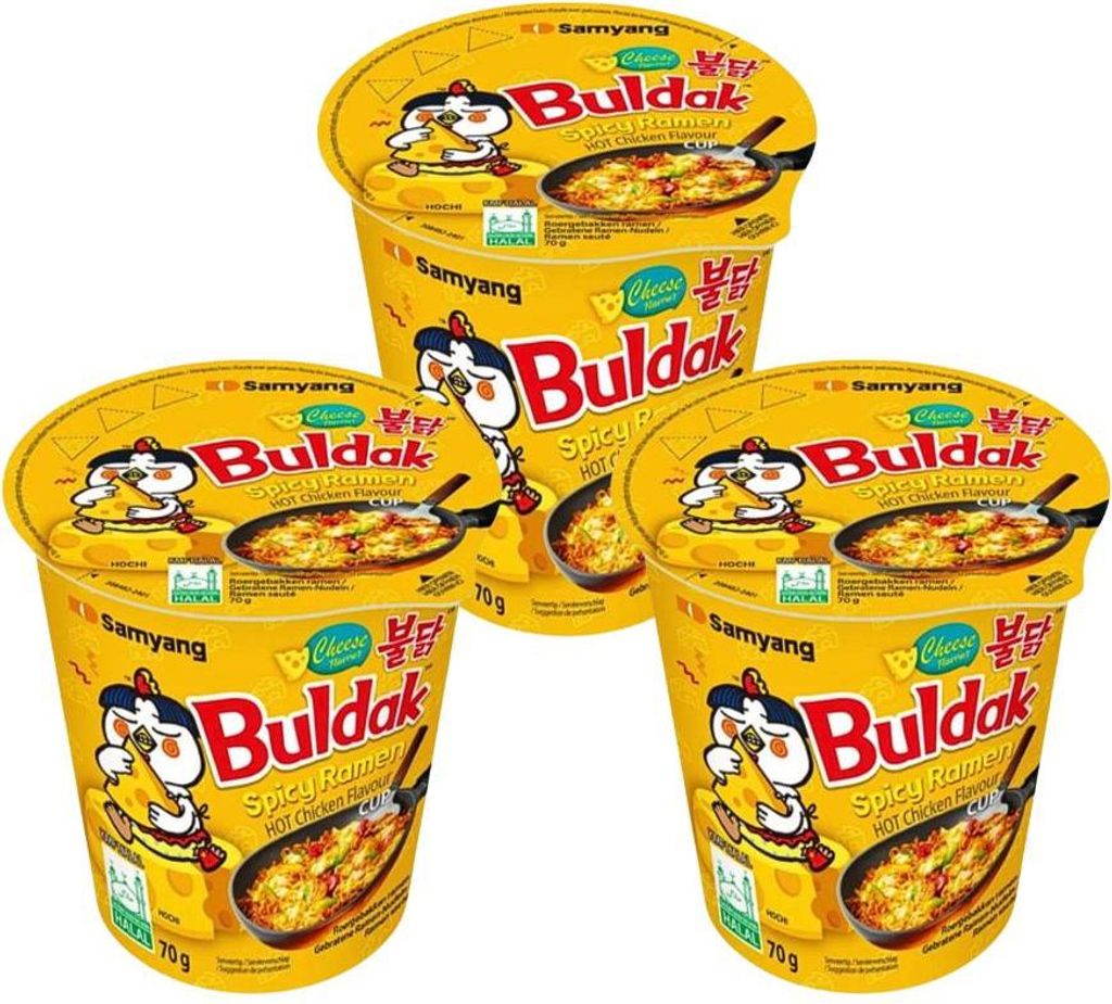 3er-Pack Samyang Buldak Käse Instantnudeln | Koreanische Produktbild 
