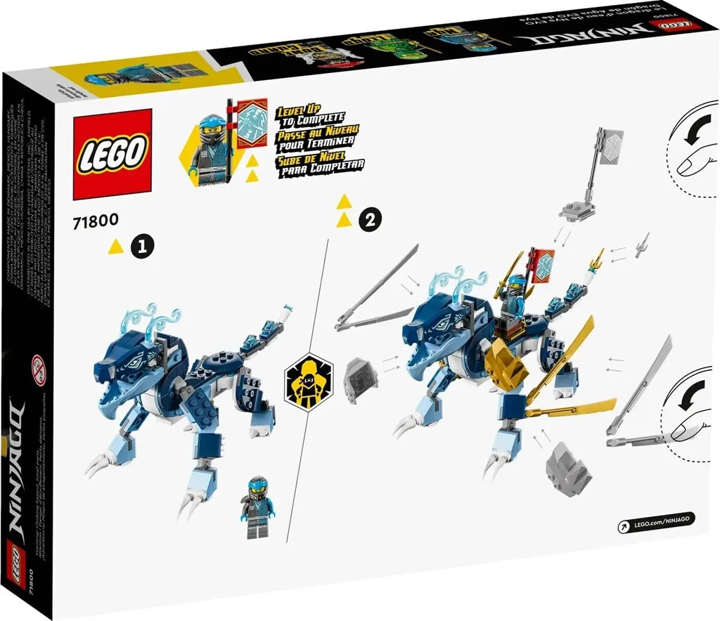 Set Cadeau LEGO NINJAGO 71800 Dragon d'Eau de Nya pour fan de Ninja et Action