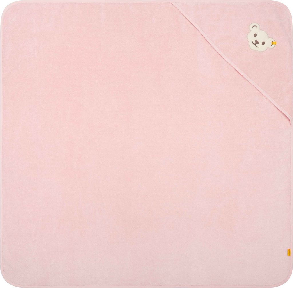 Steiff Badetuch mit Kapuze silver pink