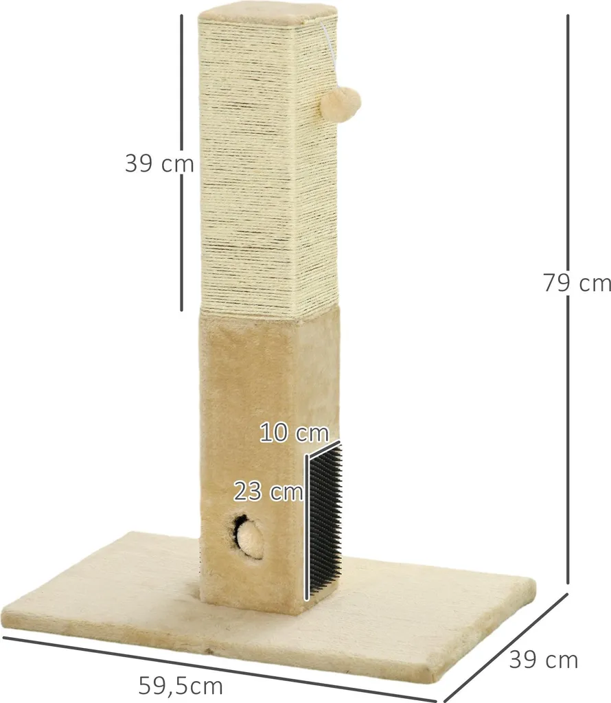 Protégez vos Canapés avec ce Poteau Griffoir Chat 79 cm Multifonction - 5