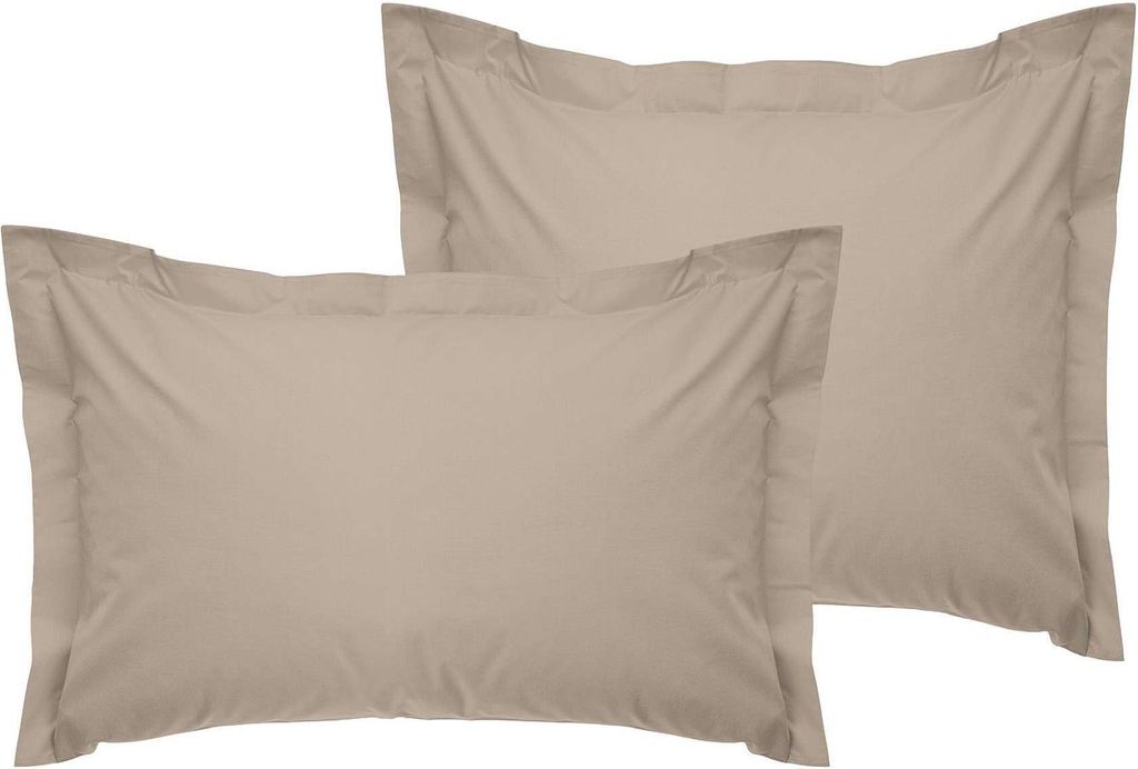 L'Essentiel Linge de Maison, De Beige, Doppel-Bettbezug-Set, Beige, 100 % Baumwollsatin, 60 x 60 cm