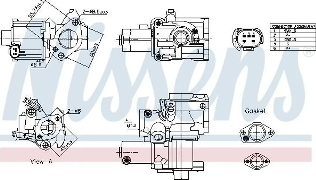 Vanne EGR VW 2.7 et 3.0 TDI renforcée en aluminium avec joints d'étanchéité