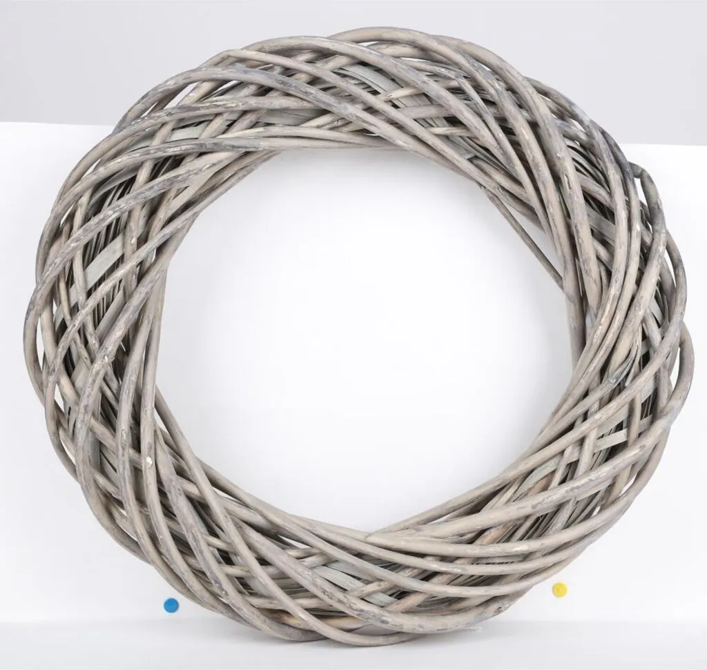 Support Couronne de Noël : Lot de 12 Osier Naturel pour Décor Sans Effort