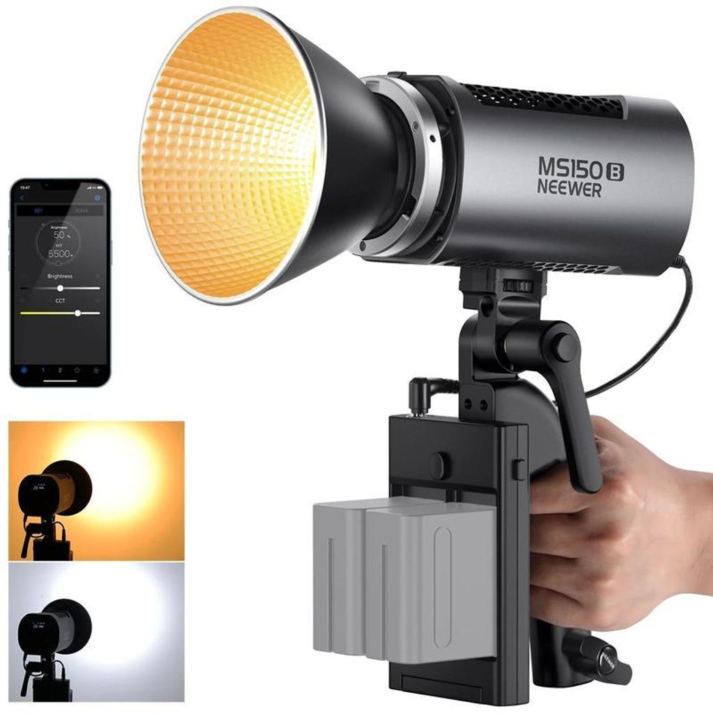 Mini-lampe vidéo LED bicolore Neewer MS150B Image du produit 