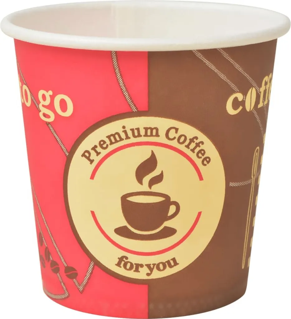 1000 Gobelets à Café Jetables en Carton 120ml 4oz pour Boissons Chaudes