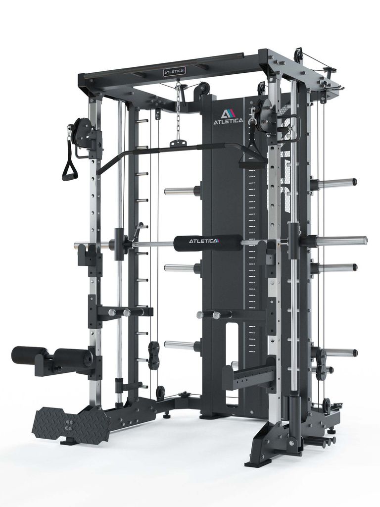 ATLETICA SEK Multipresse | Plate Loaded | Kraftstation mit Smith Machine | Äquivalent zu KSK jedoch mit Plate Loaded Gewichtsaufsatz