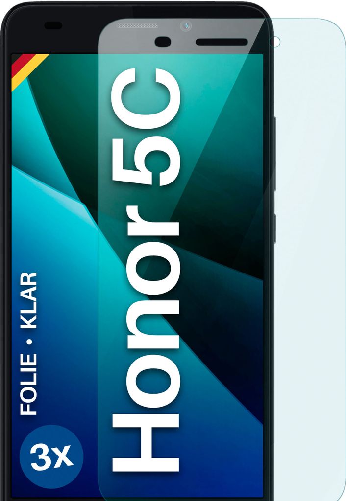 moex 3x Schutzfolie kompatibel mit Huawei Honor 5C - Displayschutzfolie dünn Folie, Klar