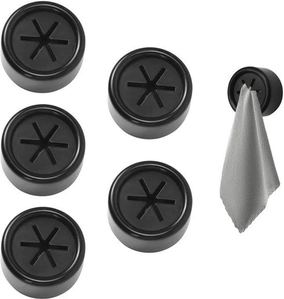 Support serviette mural sans percer noir pour meuble de salle de bain