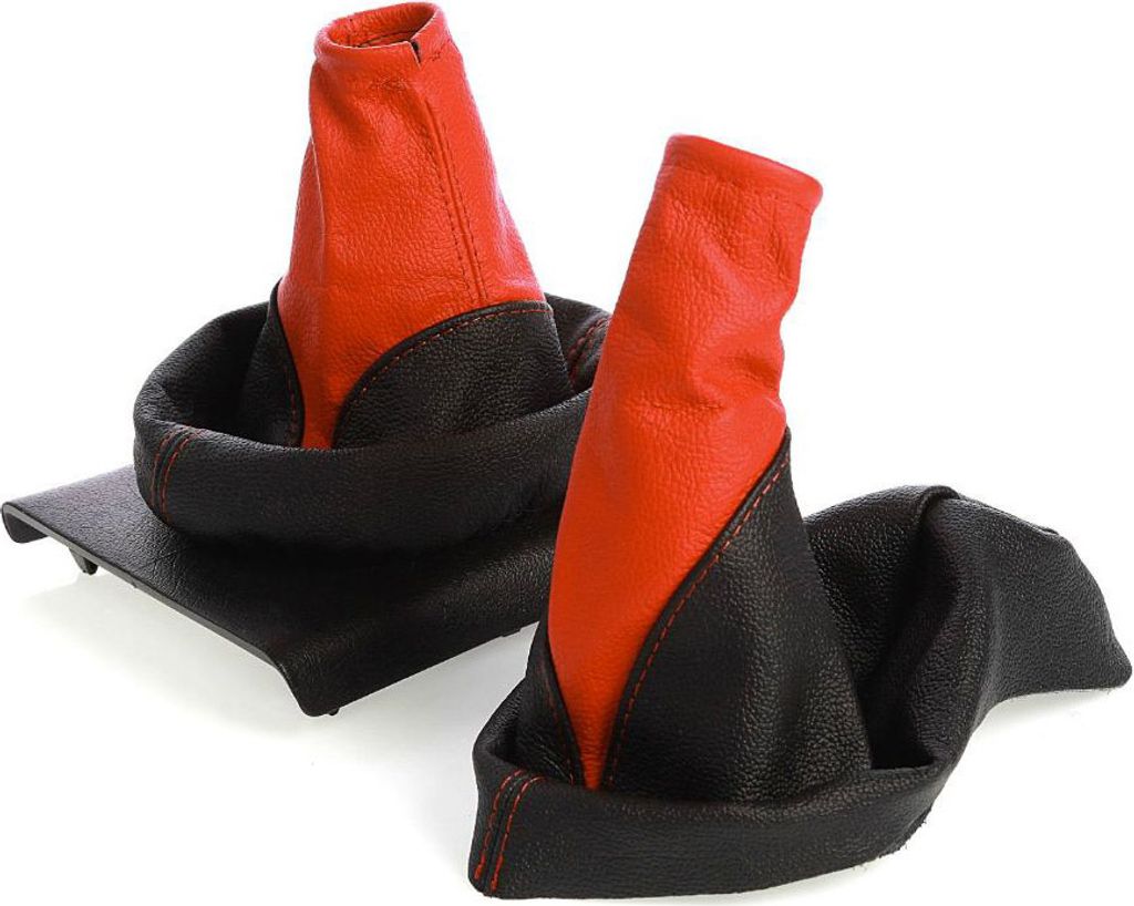 Schaltsack + Handbremssack passend für Opel Astra G Bj. 1998-2009 Schwarz-Rot