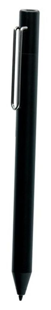 A close-up shot of a black pen with a silver clip.