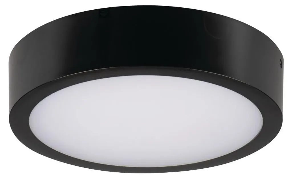 Luminaire de plafond LED IP66 noir DABER avec réglage de température