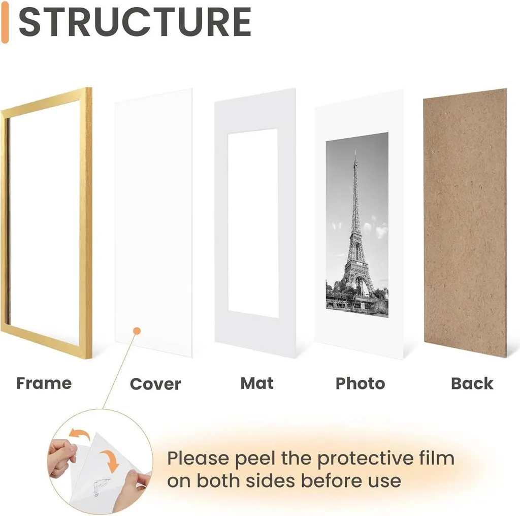 Cornice Oro A3 upsimples 29,7x42 cm - Gallery Wall Set da 3 Pezzi - 3
