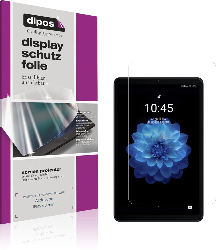 2x Schutzfolie für Alldocube iPlay 60 mini klar Displayschutzfolie Folie Display Schutz dipos