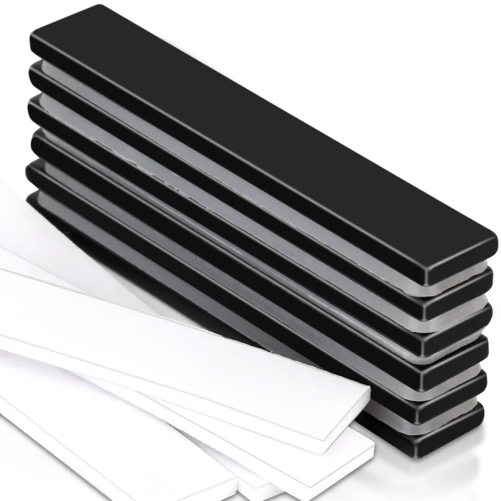 6 Aimants néodyme puissants 60x10x3 mm bandes magnétiques autocollantes