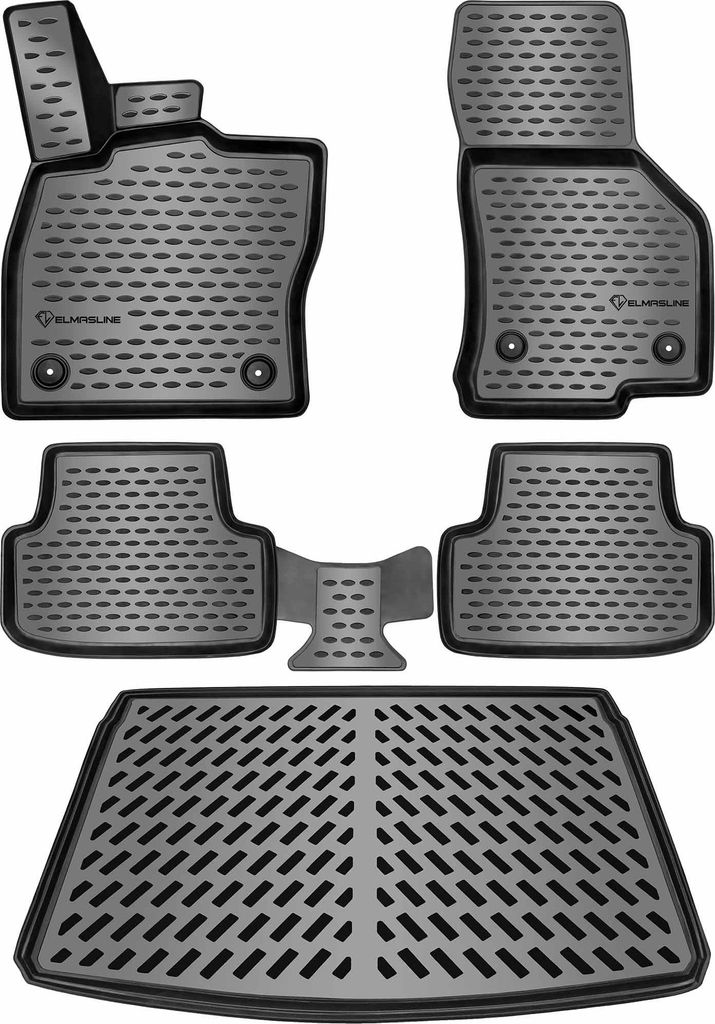 Gummimatten & Kofferraumwanne Set für VW GOLF 7 ab 2012 Schrägheck