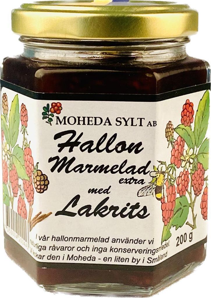 Moheda Sylt Himbeer Konfitüre extra mit Lakritz 200g Produktbild 