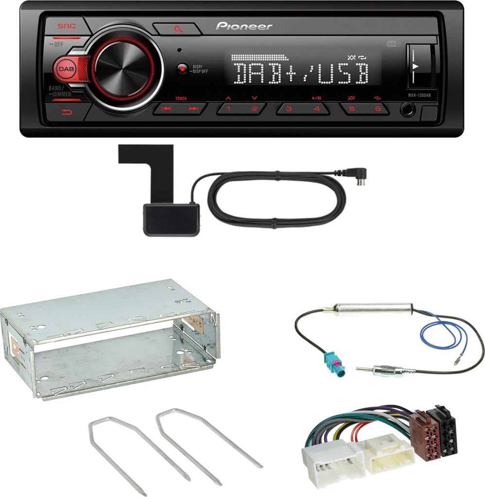 Pioneer MVH-130DAB Digitalradio USB Einbauset für Mercedes Citan W415