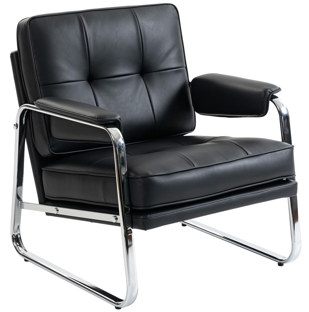 HOMCOM fauteuil, comfortabele loungefauteuil met brede Productafbeelding 