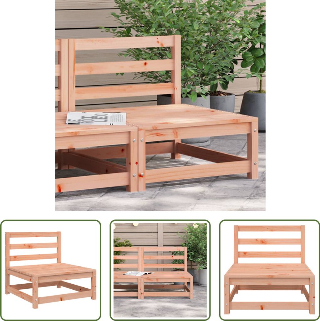 The Living Store Gartensofa ohne Armlehnen 70x70x67 cm Massivholz Douglasie