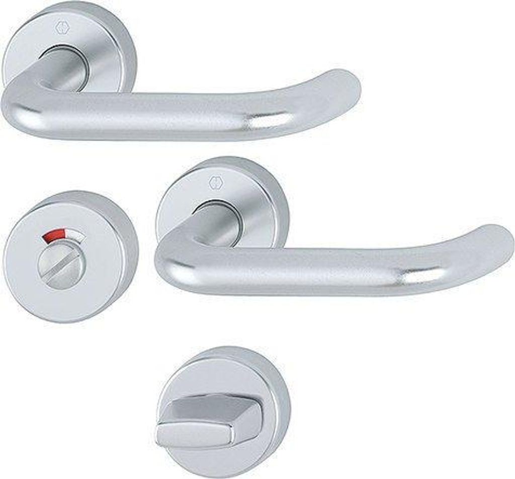 HOPPE Drückergarnitur Paris 138/42H/42HKVS,WC/S,8(8),F1,TS 40-45