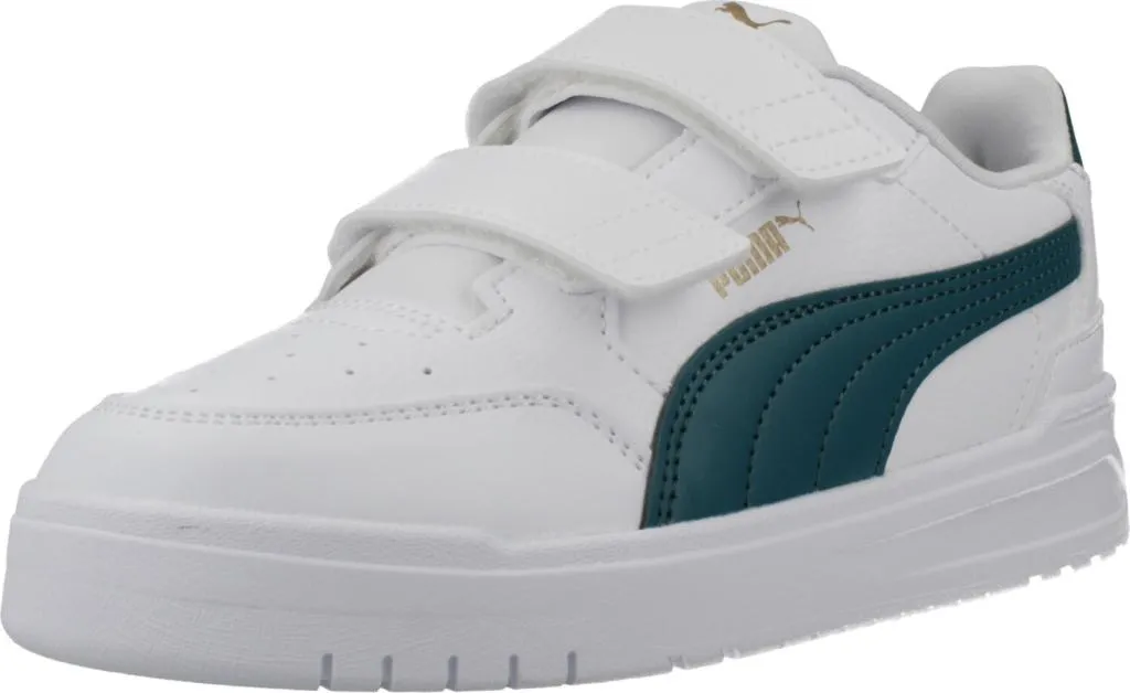 Puma Shuffle Downtown Enfant Blanche - Basket Robuste et Facile à Nettoyer