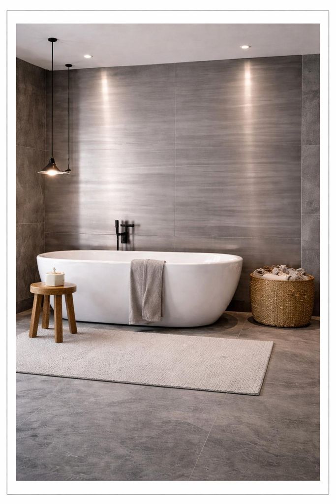 CopperAndCraft Edelstahl Wandpanel 120x60 cm, Küchenwand Spritzschutz handgebürstet patiniert, moderne Wandverkleidung aus Metall für Küche Bad...