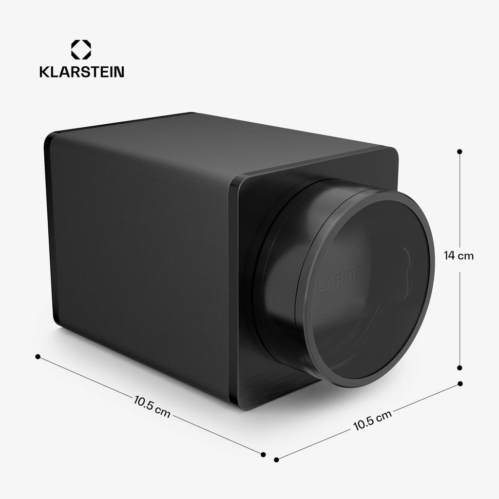 Klarstein Timesync Horlogeoproller - Stille Mabuchi Motor   Vegan Leer   5tpd   Batterijgevoed En Netvoeding Voor 1 Horloge   Zwart 788698513